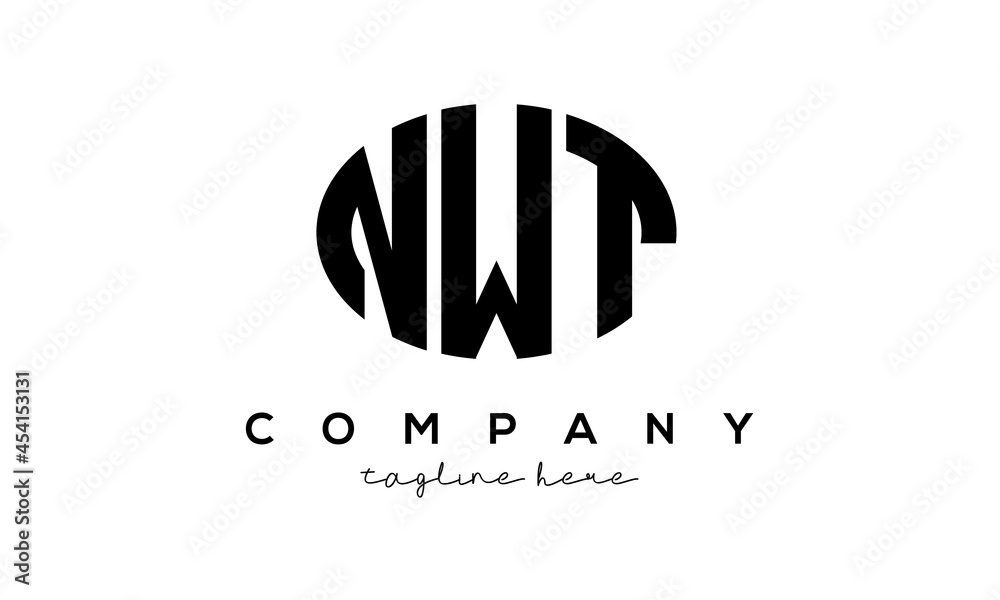NWT three Letters creative circle logo design NWT three Letters creative circle logo design