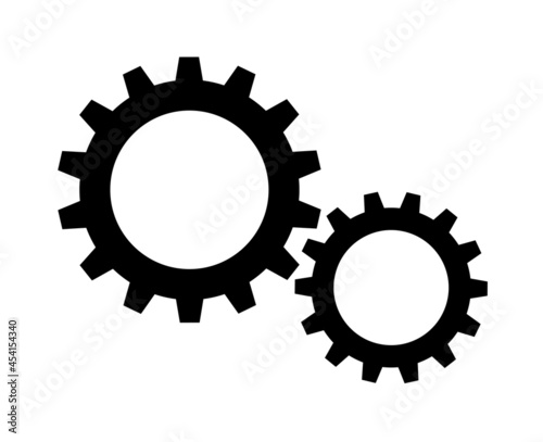 Gear setting icon vector. Cog wheel and gears isolated. Symbol of setting.