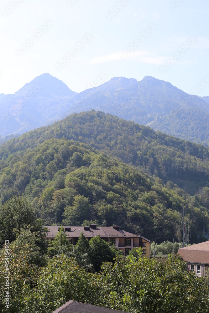 Fototapeta premium Green mountains amazing landscape view..