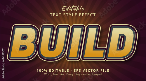 Build text on poster style effect, editable text effect