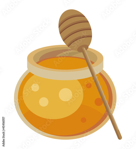 honey jar and spoon