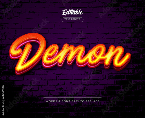 Demonic Script Theme Style Vector Text Effect