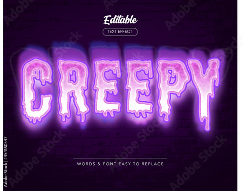 Creepy Theme Style Vector Text Effect
