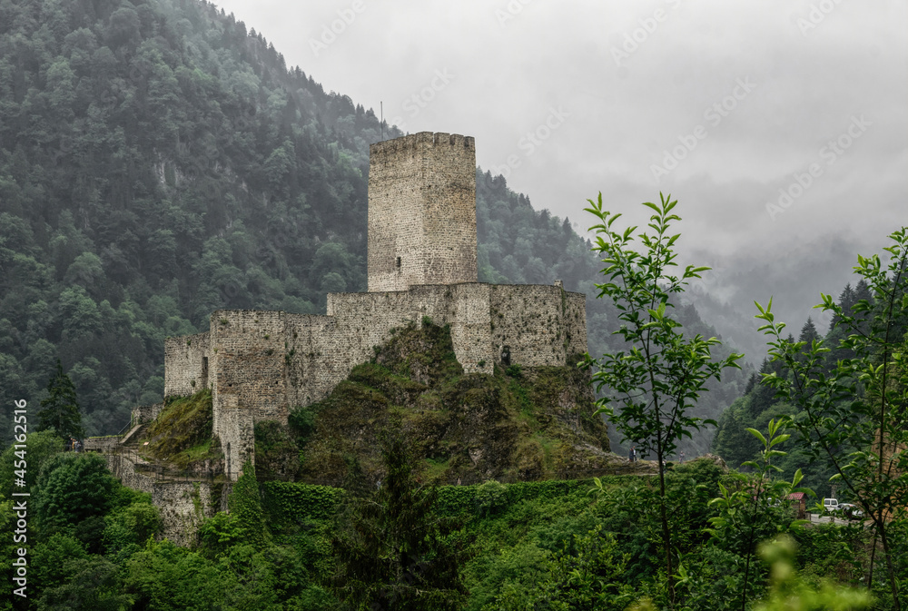Zil Castle, medieval Byzantine castle among forests and mountains