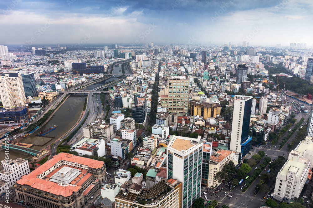 View of Ho Chi Minh city or Saigon, Vietnam