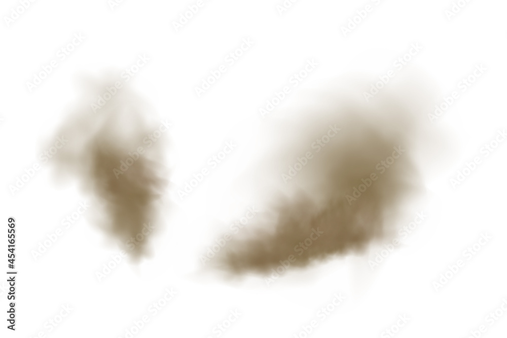 Realistic vector isolated on transparent background.Dust cloud with ...