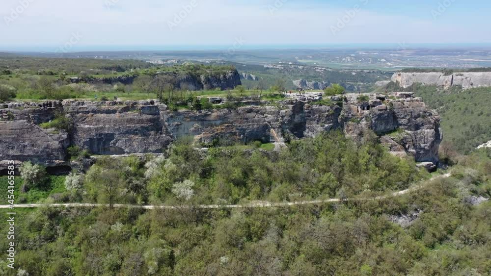 Aerial view on medieval fortress Mangup Kale, Crimea Aerial view on medieval fortress Mangup Kale, Crimea
