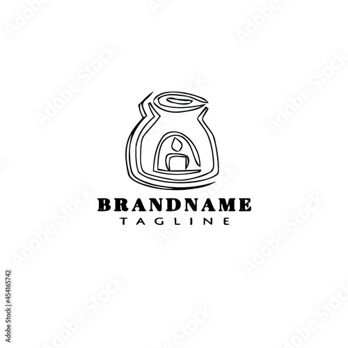 aromatherapy cauldron logo icon design template vector illustration