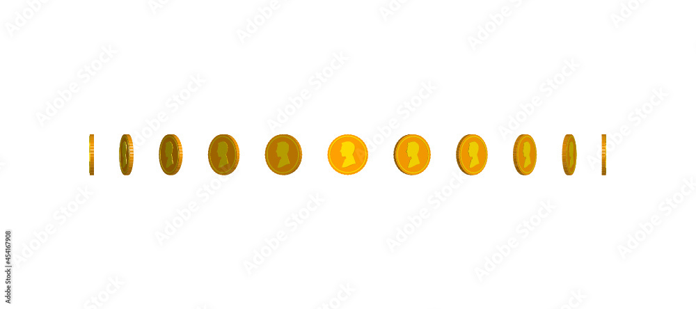 Gold Coins with male face