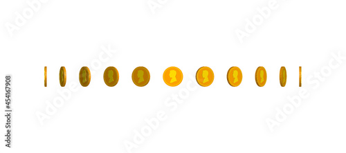 Gold Coins with male face