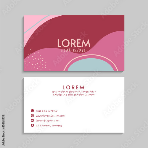 Business Card Set. Vector illustration. EPS10