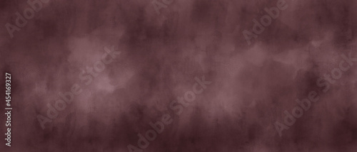 Dark red background with grunge texture & watercolor painted mottled background. Distressed old antique parchment paper on a vintage marbled textured design banner.