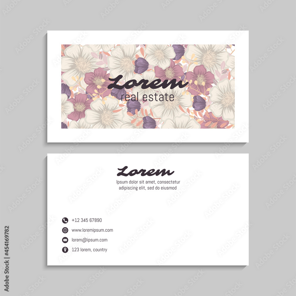 Fototapeta premium Business Card Set. Vector illustration. EPS10