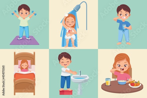 bed routine six children