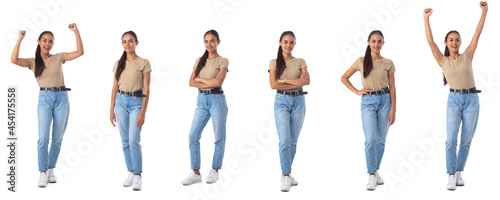 Full length portraits of young woman photo