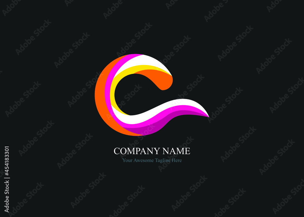 abstract modern creative gradient logo design