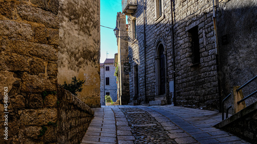 Tableau sur toile detail, streets and architecture of Tempio Pausania, Sardinia, Italy