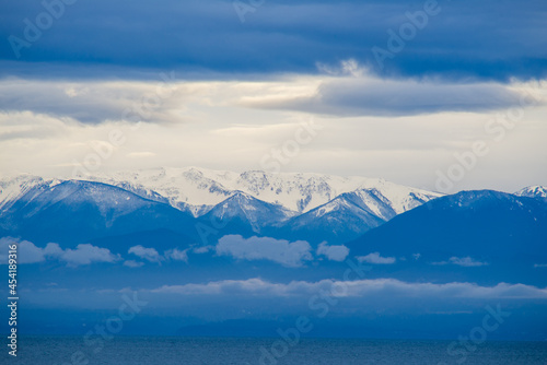 mountains and clouds