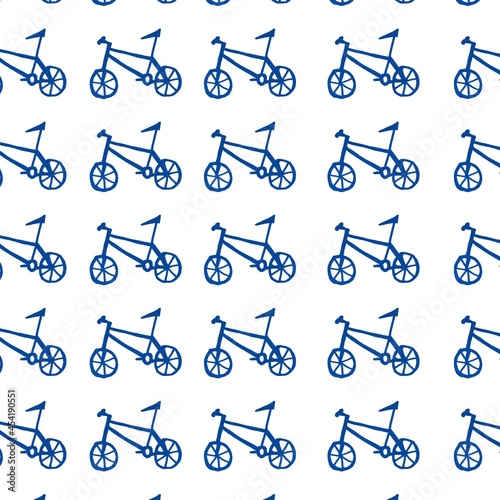 Blue bike pattern 