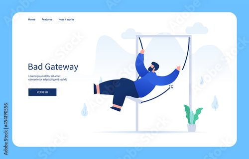 Man Falls From Swing Due To Broken Rope, Bad Gateway. Empty State