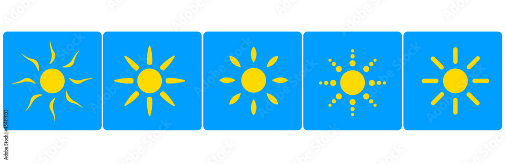 Obraz premium sun icons vector icon.vector design eps 10.