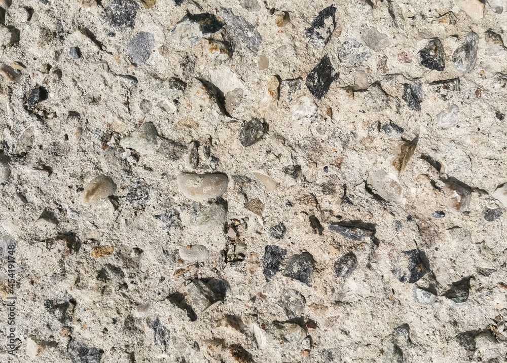 Fototapeta premium Gravel texture or gravel background for design. Real grunge texture background and small stone