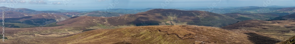 Moody Ireland nature.. Tonelagee hill view from the top. Amazing mountainous landscape in Wicklow, Ireland. Moody Ireland nature.. Tonelagee hill view from the top. Amazing mountainous landscape in Wicklow, Ireland.
