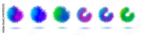 Modern set of bright abstract banners.Gradient trendy colors for design.Set for advertising labels .Multi-colored fur .Vector illustration.