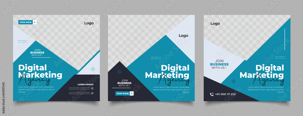 Digital business marketing banner for social media post template	 - obrazy, fototapety, plakaty 