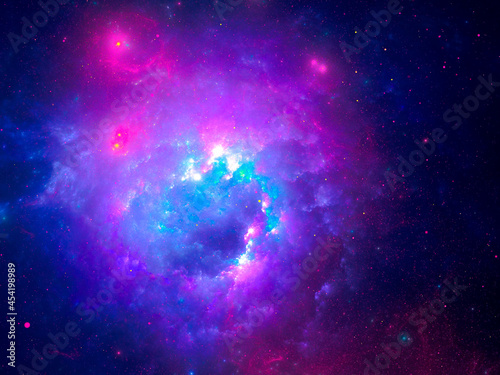 Fototapeta Naklejka Na Ścianę i Meble -  Futuristic skies - abstract space background with light effects