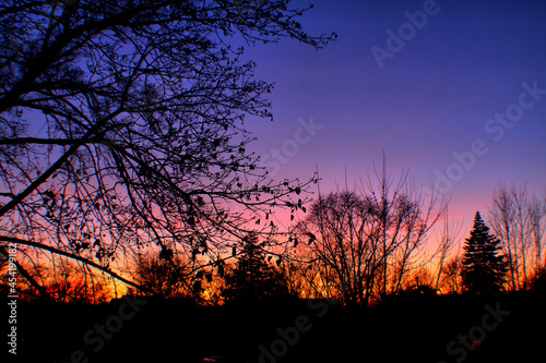 sunset in the mountains