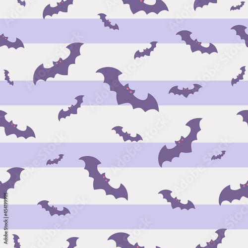 Halloween seamless pattern with bat design for background  wallpaper  clothing  wrapping  fabric