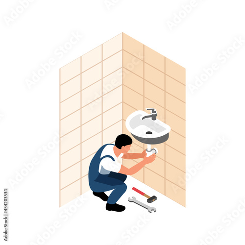 Plumber Isometric Icon