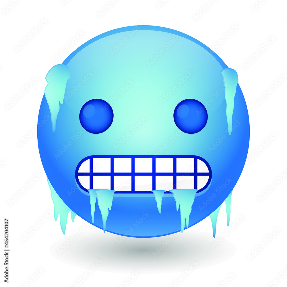 Cold Emoji Icon Illustration Sign. Freezing Vector Symbol Emoticon ...