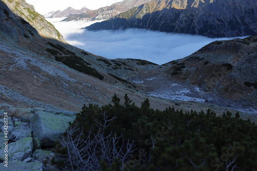 Tatry, góry, mgła w górach, Morskie Oko