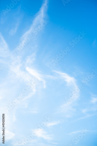 Panorama blue sky clouds background.Bright blue sky with clear white clouds.