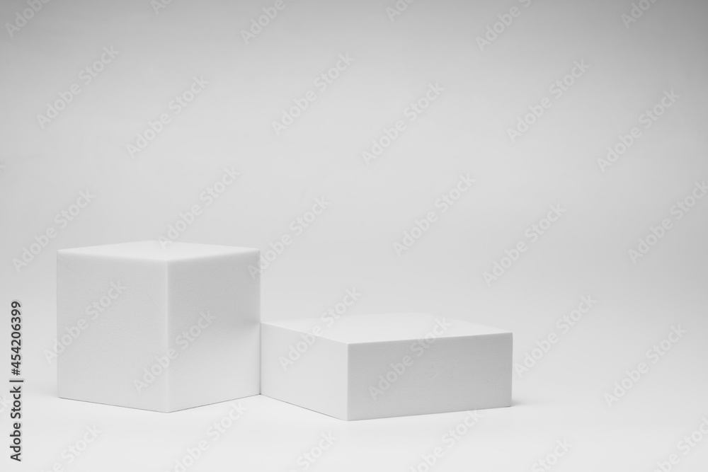 White product background. Empty podium White product background. Empty podium