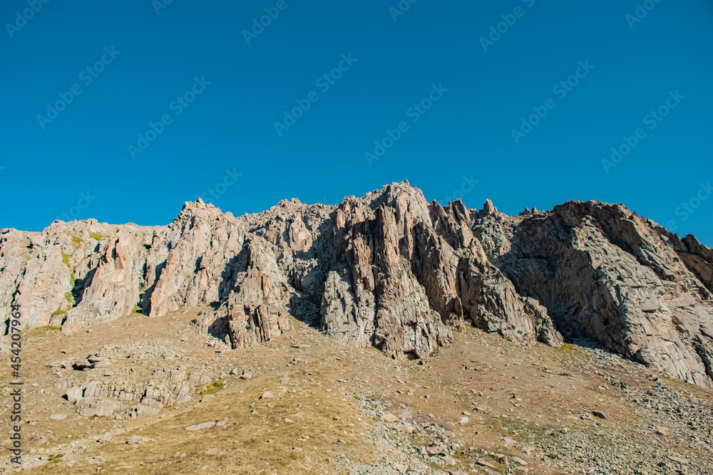 landscape with blue beautiful sky 