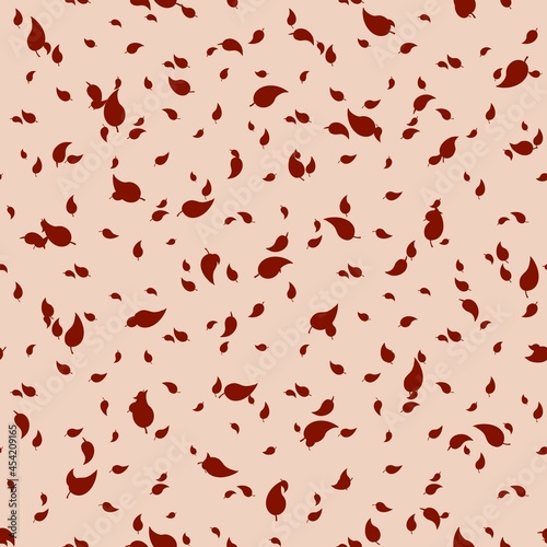 Fototapeta Naklejka Na Ścianę i Meble -  Seamless pattern with red. Leaves. Simple design for fabric, textile, wallpaper and packaging 
