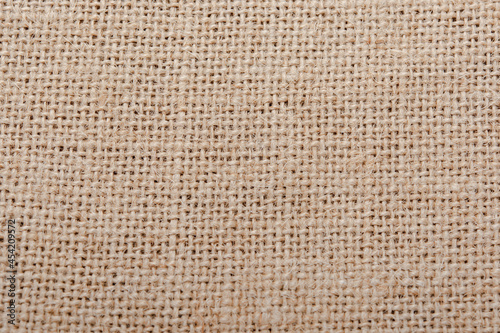 Burlap  sackcloth brown grainy cotton cloth texture background.