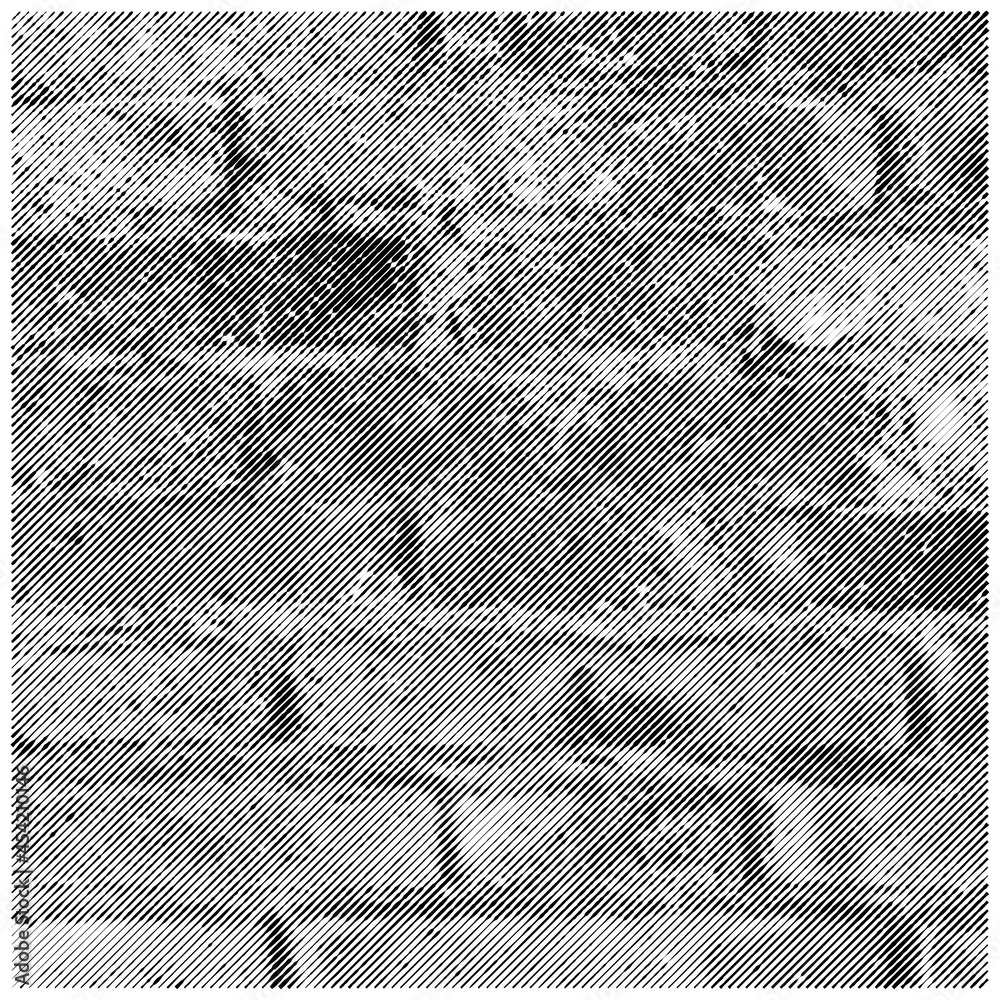 Engraved texture of old brick wall surface. Abstract background