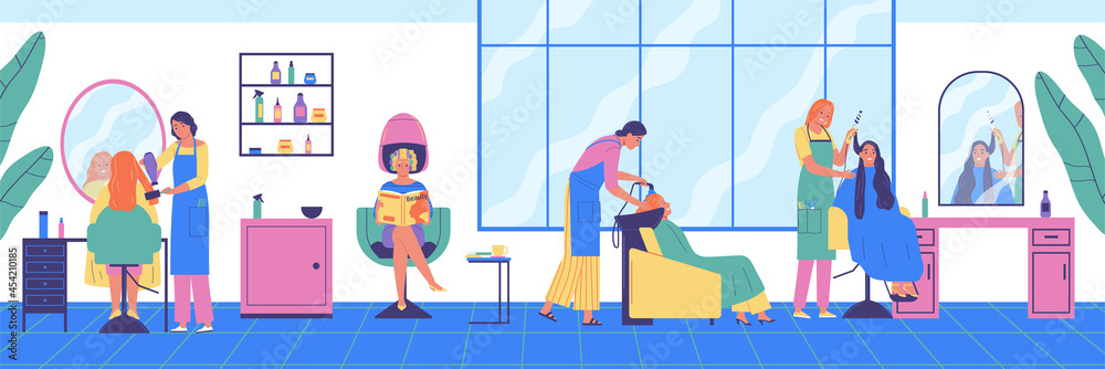 Hairdressing Beauty Salon Composition