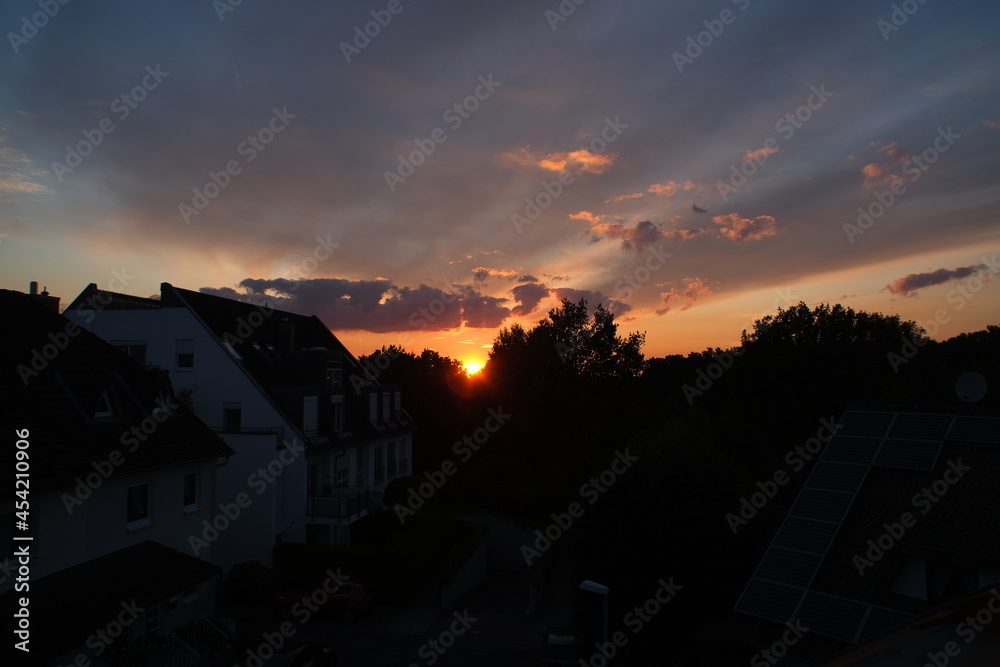 Sunset Germany Dreieich, late August Sunset Germany Dreieich, late August