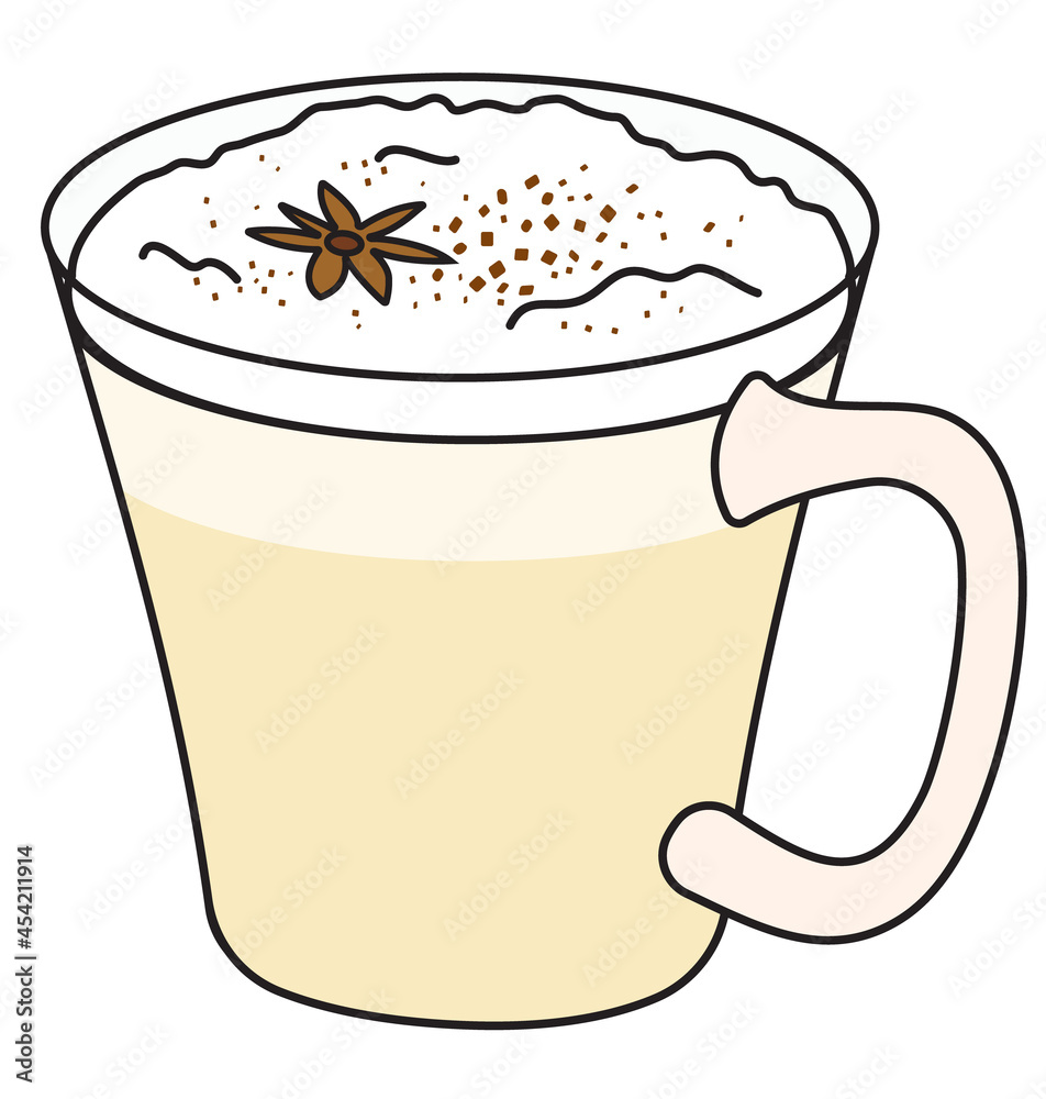 Tom and Jerry, Eggnog or egg milk punch hot winter Christmas cocktail