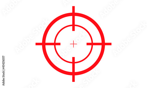 Red target icon, Reticle Icon,Shooting target vector icon