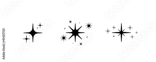 Pattern with stars  meteoroids comets or asteroids