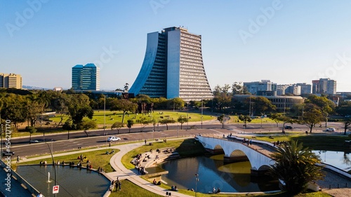 Принти на полотні Porto Alegre RS - Aerial view of the Praça dos Açorianos and the administrative
