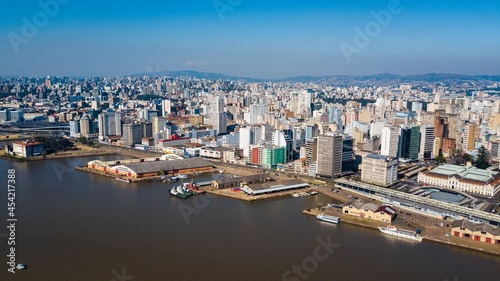 Porto Alegre RS - Aerial view of downtown Porto Alegre, capital of Rio Grande do Sul © Jair