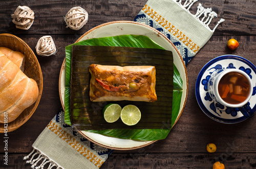 Foto Guatemalan tamales, a traditional dish for Christmas and Saturdays