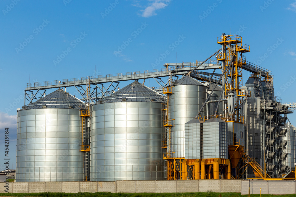 Modern Granary elevator and seed cleaning line. Modern Granary elevator and seed cleaning line.